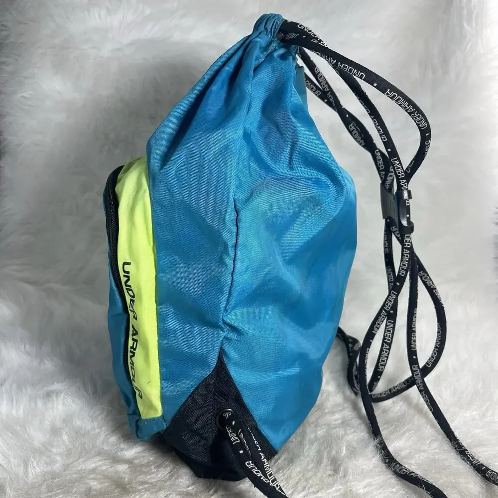 Under Armour Drawstring Sackpack Backpack Blue Green Gym Sports Bag